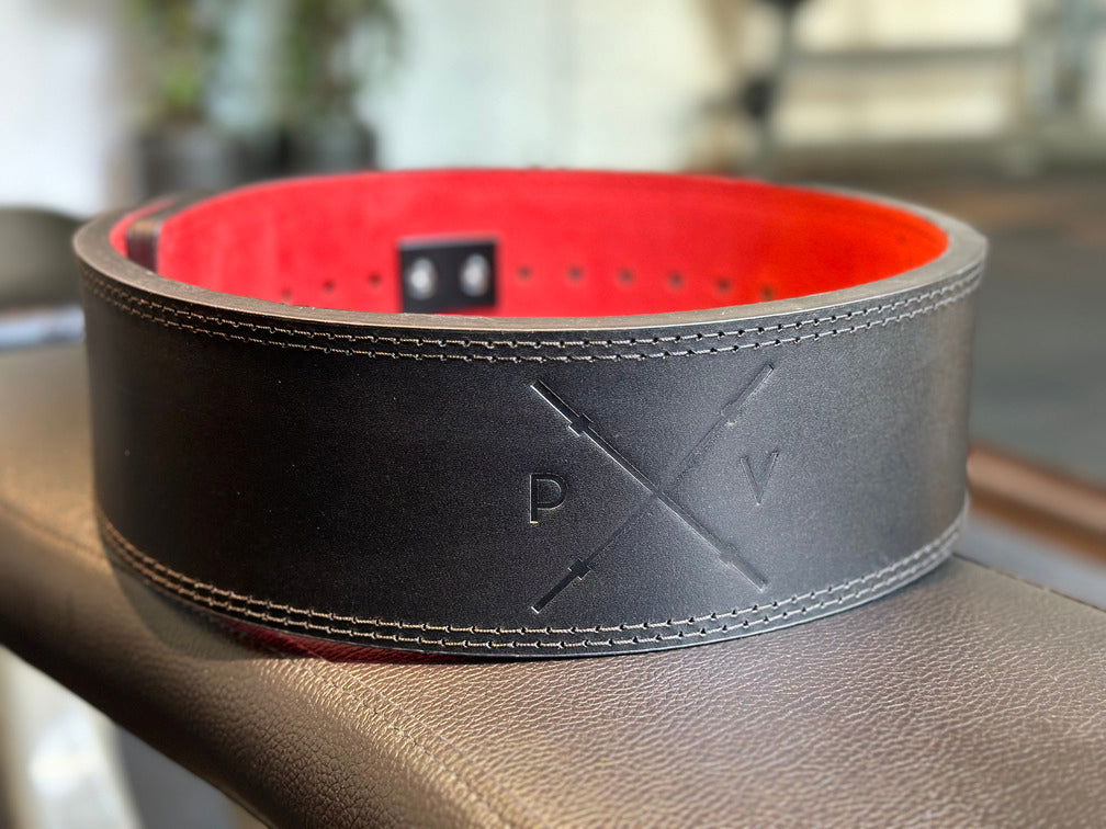 13MM Black & Red Lever Belt [Upgraded Lever] - Powerlifting Vault